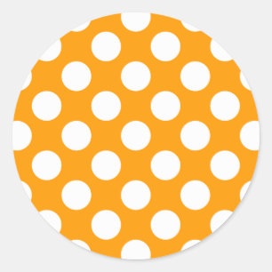 Witte polka stippen elke kleurverandering ronde sticker