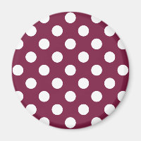 Witte polka-stippen op Bourgogne