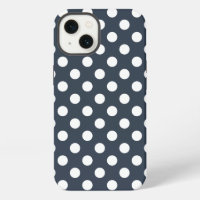 Witte polka stippen op Case-Mate iPhone hoesje in