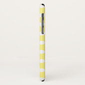 Witte polka stippen op citroengeel Case-Mate iPhone case (Achterkant/links)
