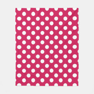 Witte polka stippen op kermis fleece deken