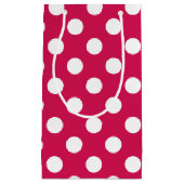 Witte polka stippen op kermis klein cadeauzakje (Voorkant)