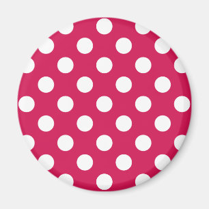 Witte polka stippen op kermis magneet