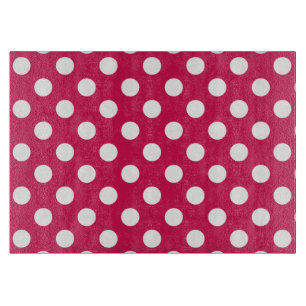 Witte polka stippen op kermis snijplank