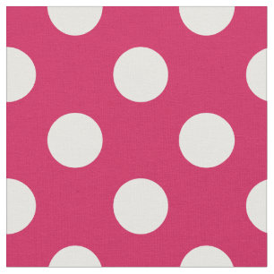 Witte polka stippen op kermis stof