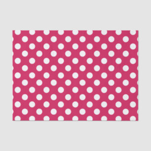 Witte polka stippen op kermis tissuepapier