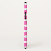 Witte polka stippen op roze Case-Mate iPhone case (Achterkant / rechts)