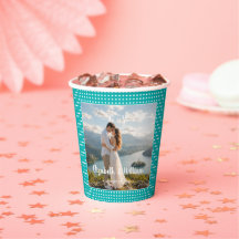 Witte polka stippen op turquoise – Persoonlijke br