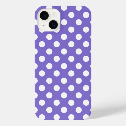 Witte polkstippen op de rand iPhone hoesje (Achterkant)