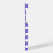 Witte polkstippen op de rand iPhone hoesje (Linkerkant)