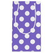 Witte polkstippen op de rand klein cadeauzakje (Voorkant)