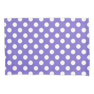 Witte polkstippen op de rand kussensloop