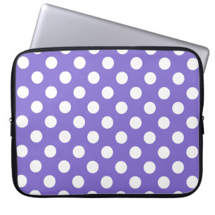 Witte polkstippen op de rand laptop sleeve