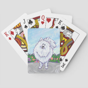Witte Pomeranian Cadeaus & Accessoires Speelkaarten