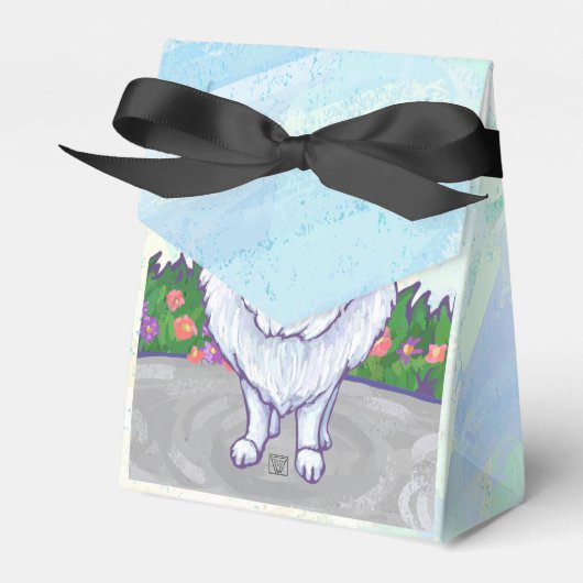 Witte pommeren Gifts & Accessoires Bedankdoosjes (Voorkant Zijde)