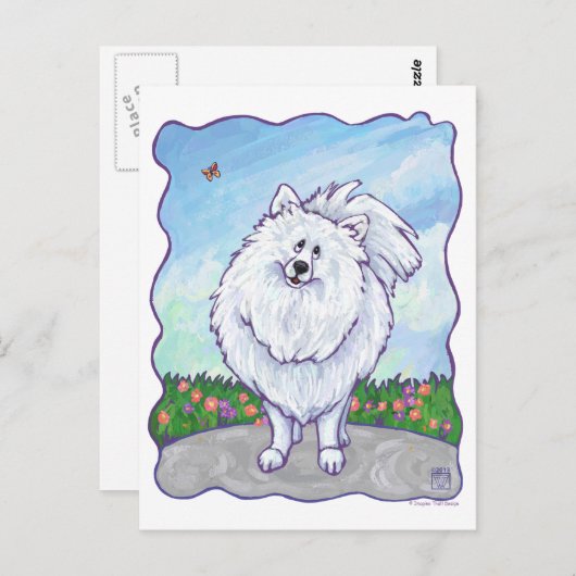 Witte pommeren Gifts & Accessoires Briefkaart (Voorkant / Achterkant)