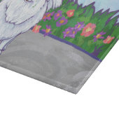 Witte pommeren Gifts & Accessoires Snijplank (Hoek)