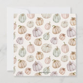 Witte pompoen Baby shower Kaart (Achterkant)