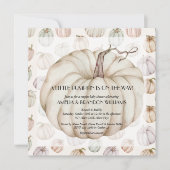 Witte pompoen Baby shower Kaart (Voorkant)