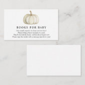 Witte Pompoen Boeken voor Baby insert kaart (Voorkant / Achterkant)