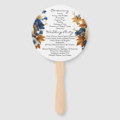 Witte Pompoen Elegant Herfst Tuin Ceremonie Progra Handwaaier (Achterkant)