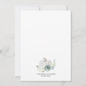 Witte Pompoen Elegant Sappige Herfst Chique Bruilo Kaart (Achterkant)