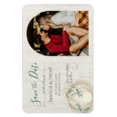 Witte Pompoen en Lichtslingers met Foto Magneet (Verticaal)