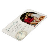 Witte pompoen en slingerlichtjes met foto magneet (Linkerzijde)