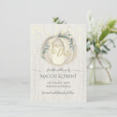 Witte Pompoen en Slingerlichtjes Save the Date (Staand voorkant)