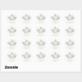 Witte pompoen Herfst Baby shower dank u Ronde Sticker (Vel)