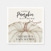 Witte Pompoen Herfst Baby shower Servet (Voorkant)