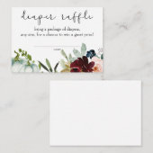 Witte pompoen Herfst in liefde luier raffle insert Informatiekaartje (Voorkant / Achterkant)