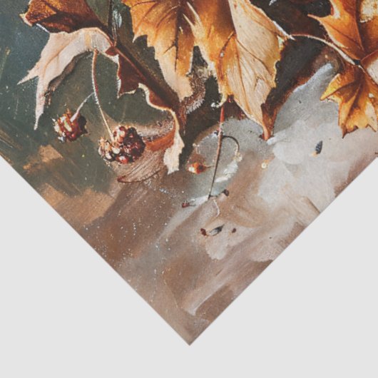 Witte Pompoen Schilderij Decoupage Tissuepapier (Detail)