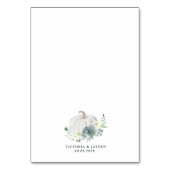 Witte Pompoen Succulent Wedding Enclosure Kaarten (Achterkant)