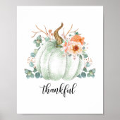 witte pompoen Thankful Poster (Voorkant)