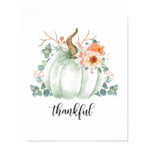 witte pompoen Thankful
