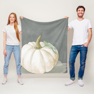 Witte pompoen voor herfst fleece deken