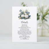 Witte pompoenen en eucalyptus details informatiekaartje (Staand voorkant)