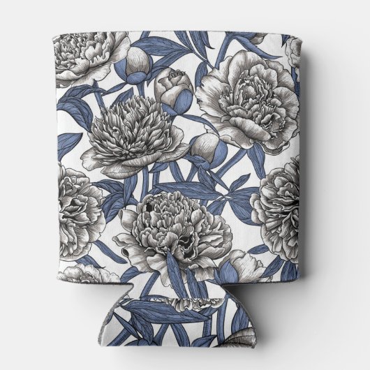 Witte pony bloemen blikjeskoeler (Achterkant)