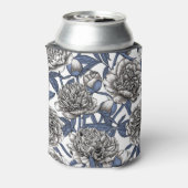 Witte pony bloemen blikjeskoeler (Blikje Achterkant)