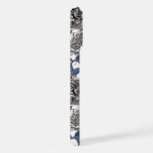 Witte pony bloemen iPhone hoesje (Rechterkant)