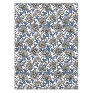 Witte pony bloemen tafelkleed