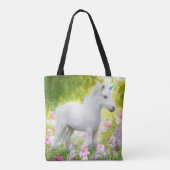 Witte Pony Eenhoorn Draagtas (Achterkant)