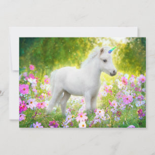 Witte Pony Eenhoorn Kaart