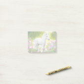 Witte Pony Eenhoorn Post-it® Notes (Op bureau)