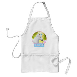 Witte Pony Eenhoorn Standaard Schort