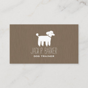 Witte Poodle Grafiek Visitekaartje