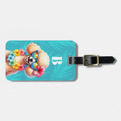 Witte Poodle Hond Bagage Labels (Voorkant horizontaal)