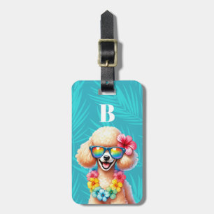 Witte Poodle Hond Bagage Labels