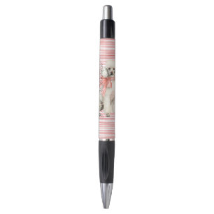 Witte Poodle Hond Hallo Mooi Pen
